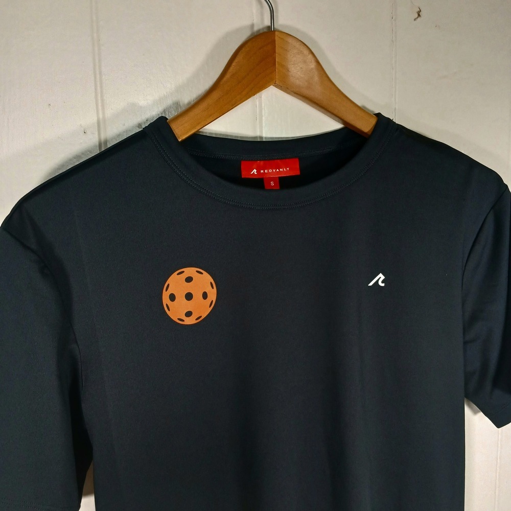 Redvanly Pickleball Performance Stretch T-Shirt Mens Small Black Graphic